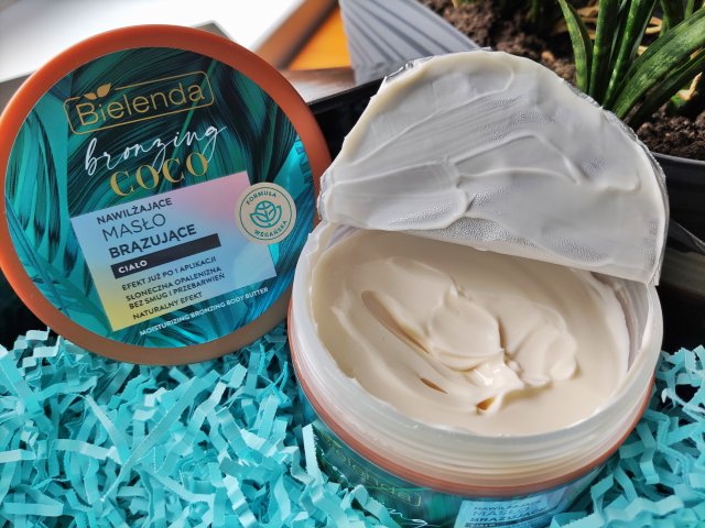 Bielenda Bronzing Coco, Masło do ciała, Brązujące, Nawilżające, Słoneczna opalenizna bez smug i przebarwień, Naturalny efekt
