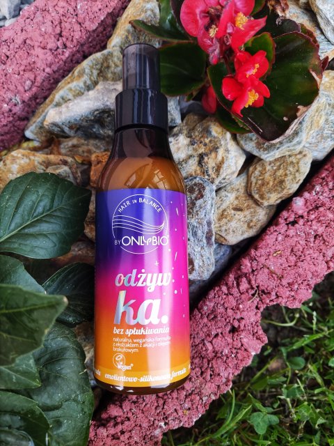 OnlyBio Hair Balance, Odżywka do włosów, Bez spłukiwania, Ekstrakt z akacji i olej brolułowy