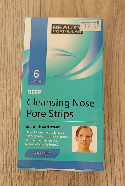 Beauty Formulas Plastry na noc, Cleansing Nose Pore Strips, Głęboko oczyszczające