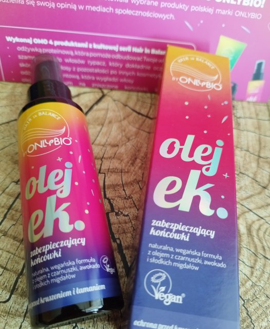 OnlyBio Hair Balance, Olejek zabezpieczający końcówki włosów
