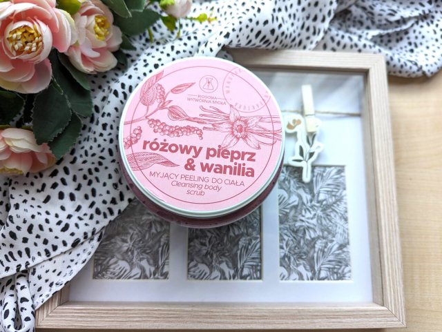 Bydgoska Wytwórnia Mydła Peeling do ciała, Myjący, Różowy pieprz i wanilia