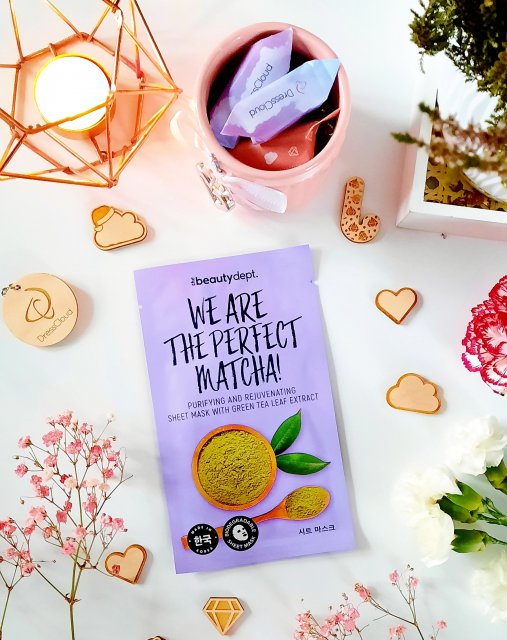 The Beauty Dept. Maseczka do twarzy w płacie, We Are The Perfet Matcha!, Ekstrakt z liści zielonej herbaty