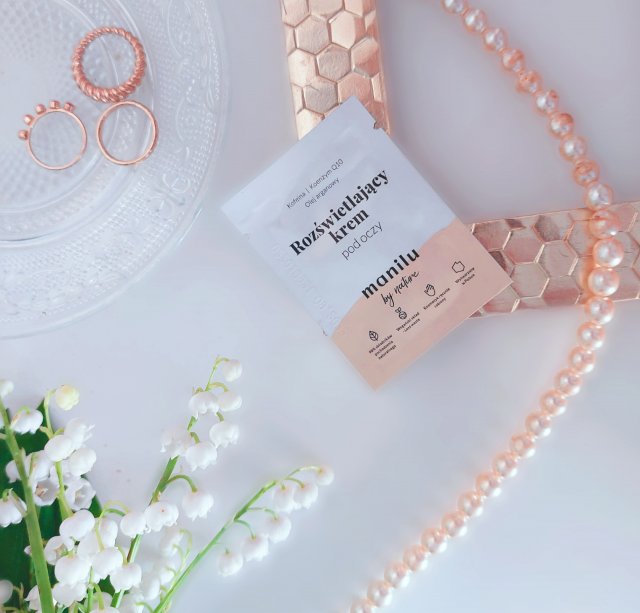 manilu Krem pod oczy, Rozświetlający, Kofeina, koenzym Q19 i olej arganowy