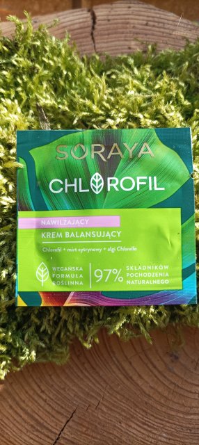 Soraya Chlorofil, Krem do twarzy, Nawilżający, Balansujący, Chlorofil + mirt cytrynowy + algi Chlorella