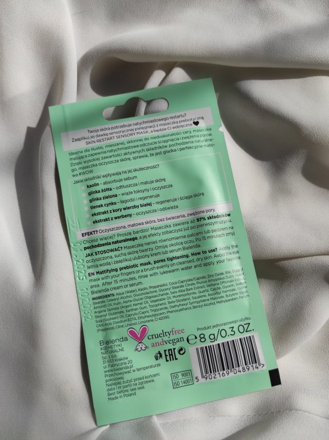 Bielenda Skin Restart Matująca Maseczka