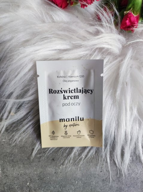 manilu Krem pod oczy, Rozświetlający, Kofeina, koenzym Q19 i olej arganowy