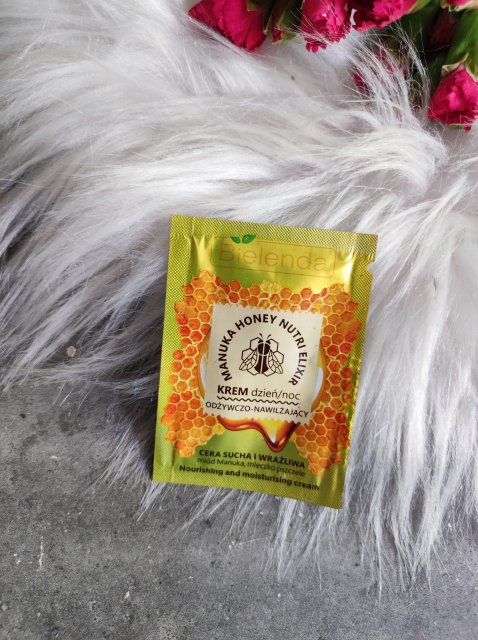 Bielenda Manuka Honey Nutri Elixir, Krem do twarzy, Odżywczo-nawilżający, Na dzień i na noc,  Miód manuka i mleczko pszczele