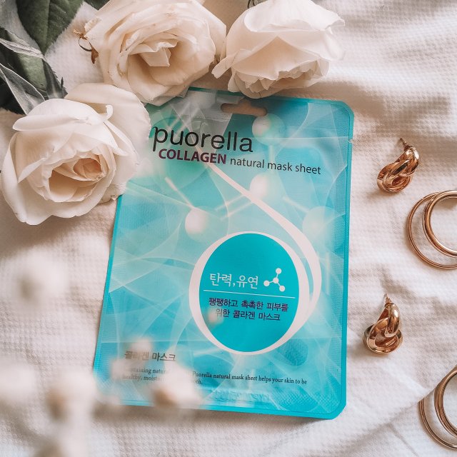 Puorella Maska do twarzy w płacie, Collagen Natural Mask Sheet