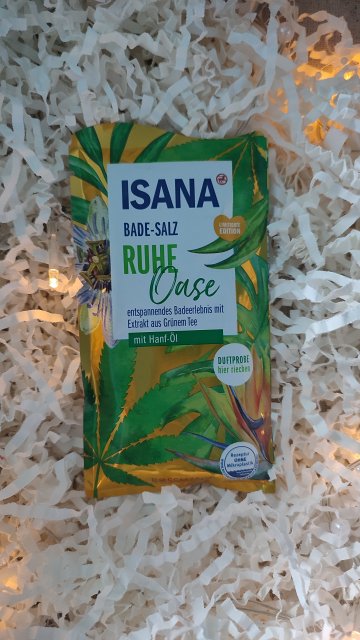 Isana Sól do kąpieli, Ruhe Oase, Z olejem konopnym