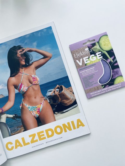 Efektima Vege, Płatki pod oczy, Hydrożelowe, Redukujące worki i upiększające, Bakłażan & Ogórek