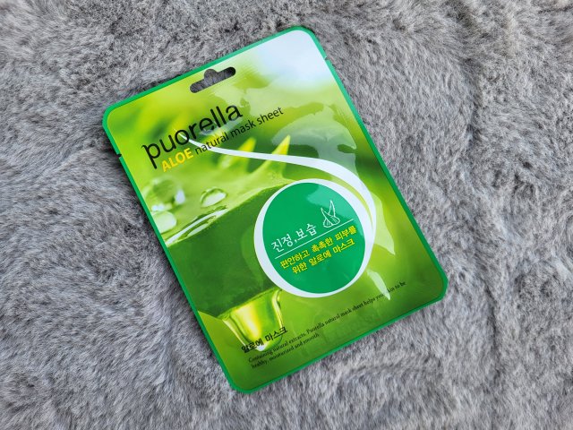 Puorella Maska do twarzy w płacie, Aloe Natural Mask Sheet