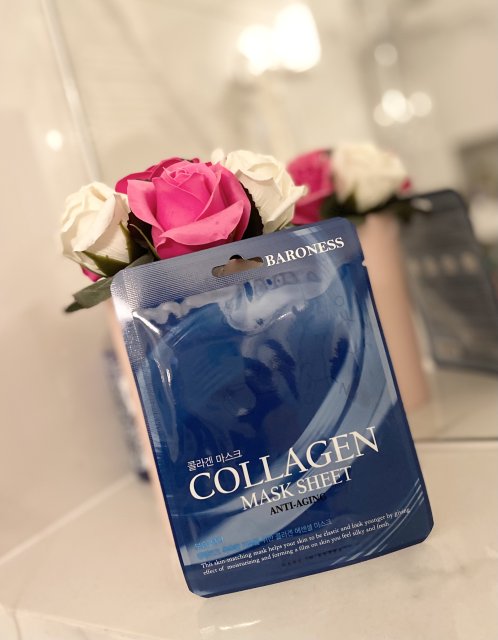 Baroness Maska do twarzy w płacie, Collagen, Odmładzająca