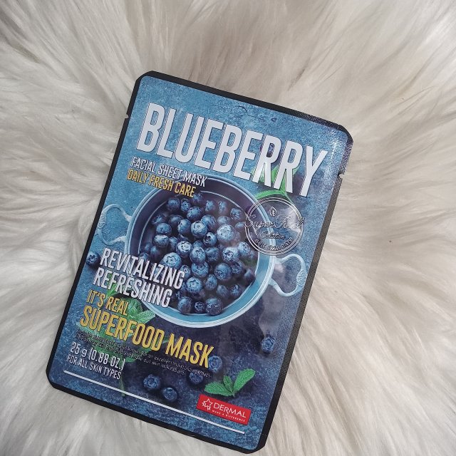 Dermal Maska do twarzy w płacie, It's Real Superfood Mask Maseczka w płachcie ze ekstraktem z borówki