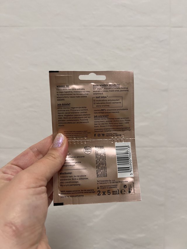 Maseczka Tołpa cica na noc