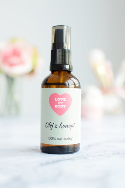 Love Your Body Olej z konopi, 100% naturalny