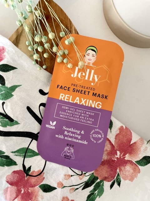 Maska do twarzy w płachcie, galaretkowa, Jelly Relaxing 