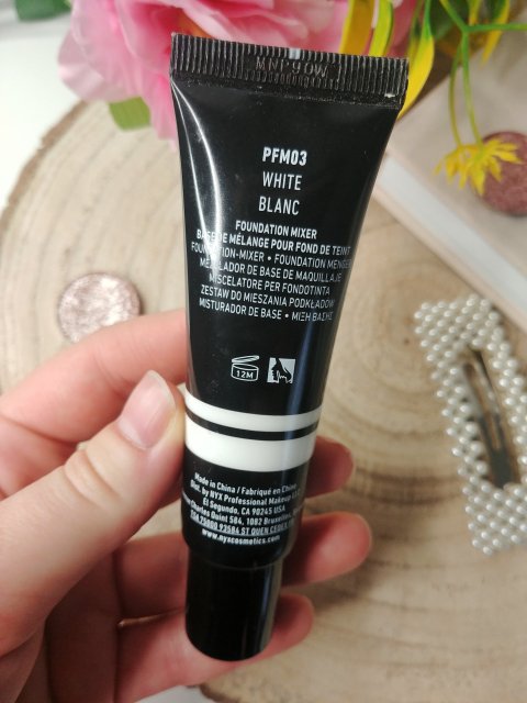 NYX Pro Foundation Mixer, Biały mixer, nr 03 white