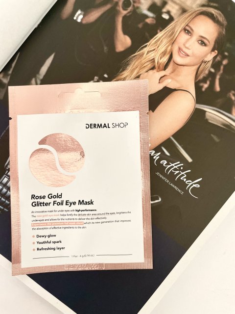 Maska pod oczy z folii w kolorze różowego złota, Dermal 