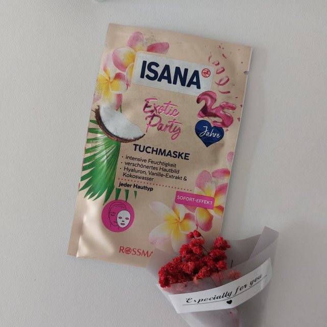 Isana Maseczka do twarzy w płacie, Exotic Party, 25 Yahre