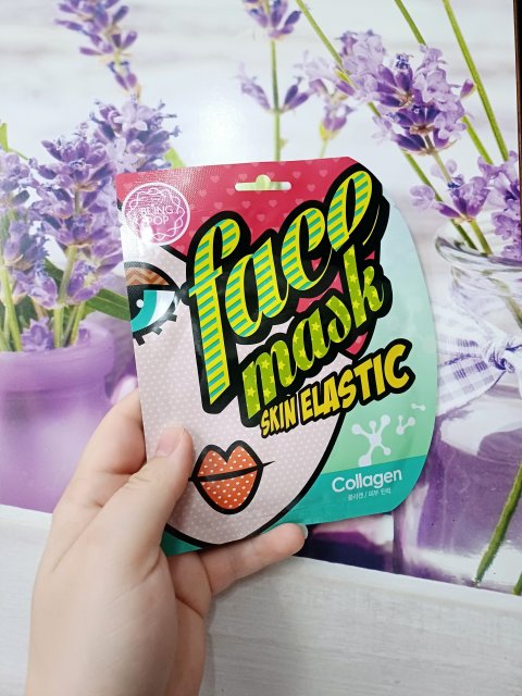 BLING POP Maska do twarzy w płacie, Kolagenowa, Skin Elastic, Collagen