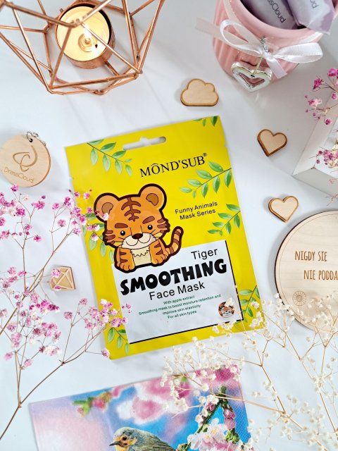 Mond'sub Maska do twarzy w płacie, Funny Animals Mask Series, Tiger Smoothing 
