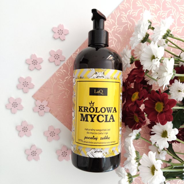 LaQ Żel do mycia ciała i rąk, Królowa Mycia, Pocałuj żabkę, Z ekstraktem z jaśminu, malwy i piwonii 