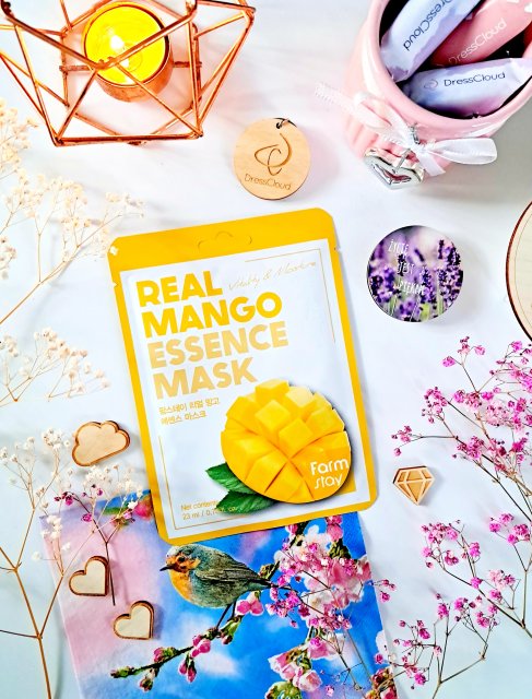 Farm Stay Maska do twarzy w płacie, Real Mango Essence Mask, Vitality & Moisture