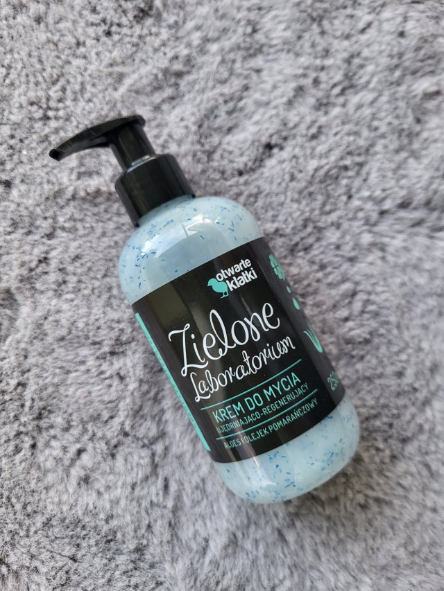 Zielone Laboratorium Krem do mycia, Ujędrniająco-regenerujący, Aloes i olejek pomarańczowy