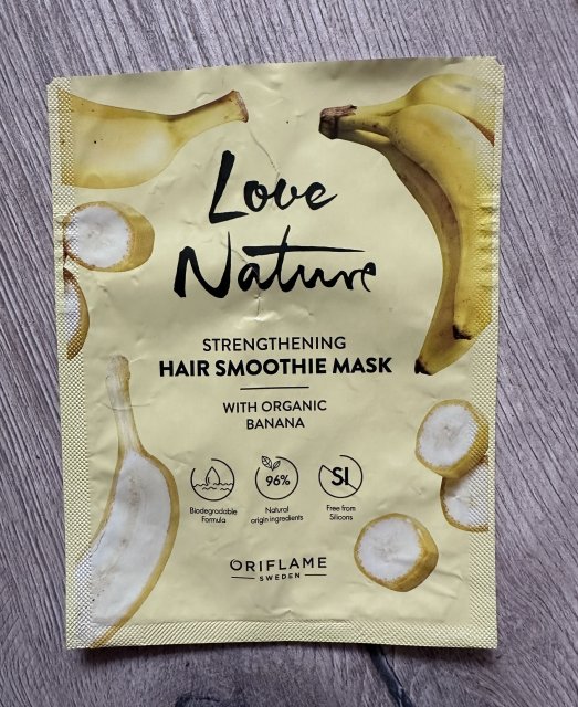 Oriflame Love Nature, Maska do włosów, Hair Smoothie, Nawilżająca, Do włosów suchych, Banan