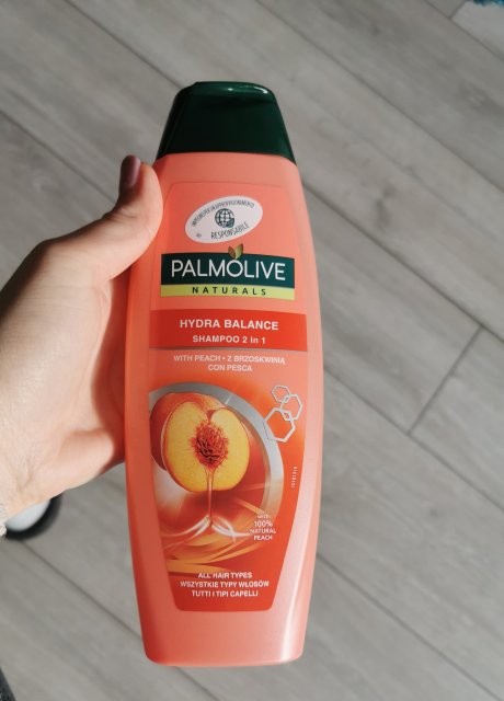 Palmolive Naturals, Hydra Balance, Szampon do włosów 2w1, Peach