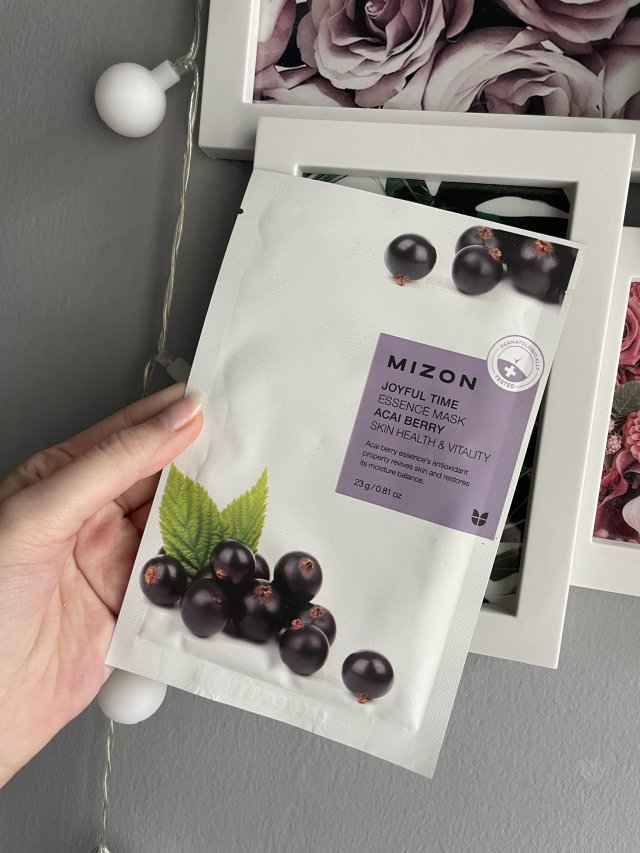 MIZON Maska do twarzy w płacie, Joyful Time, Acai Berry