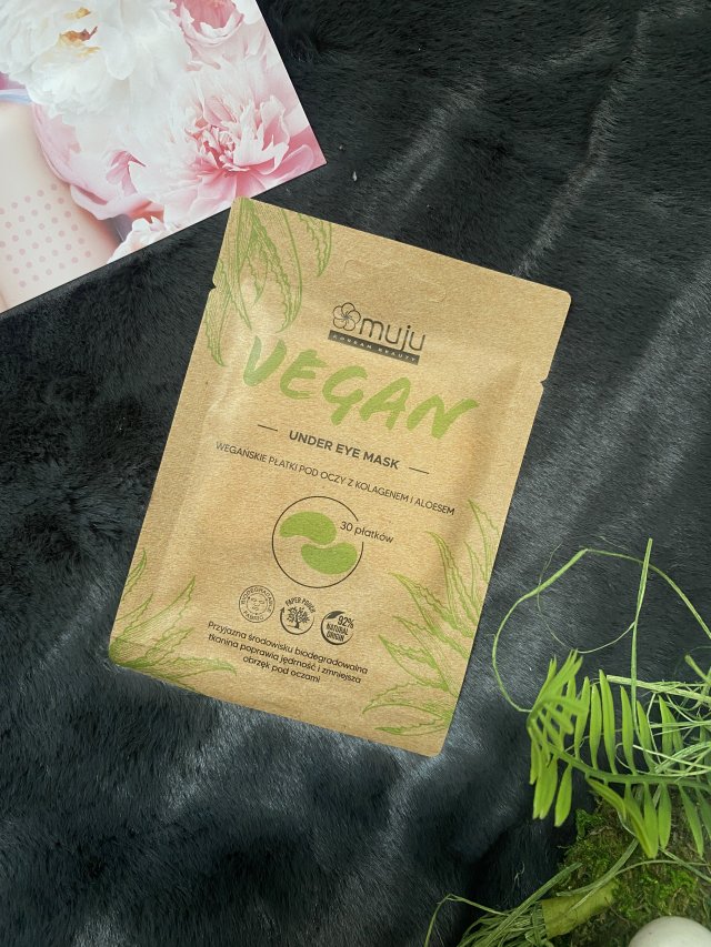 Muju Płatki pod oczy, Vegan, Z kolagenem i aloesem 