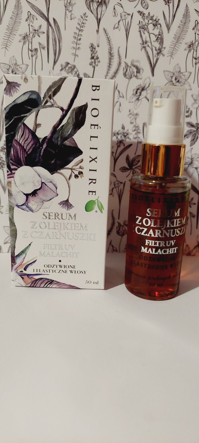 Bioélixire Serum do włosów, Z olejkiem z czarnuszki, Filtr UV, Malachit