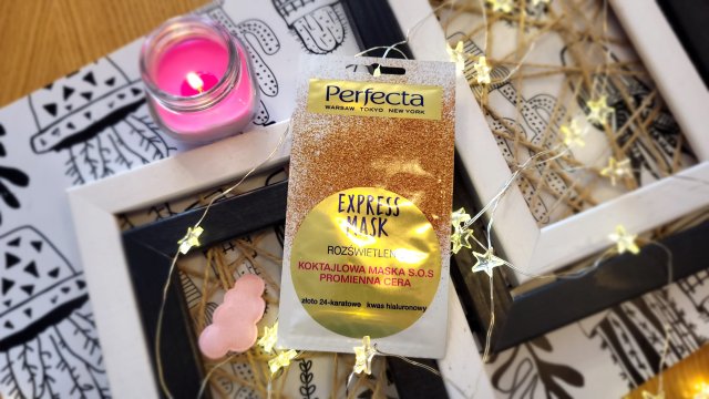 Perfecta Express Mask, Rozświetlenie, Koktajlowa maska S.O.S, Promienna cera