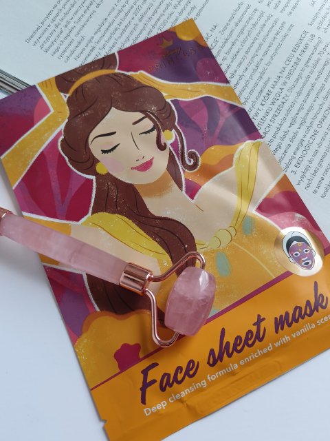 Topbrands Europe B.V. Disney Princess, Maska do twarzy w płacie, Formuła głęboko oczyszczająca, Wanilia, Bella 