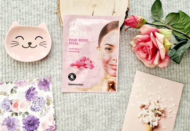 The Beauty Dept. Maseczka do twarzy w płacie, Hydrogel Mask, Pink Rose Petal, Hydrating + Balancing