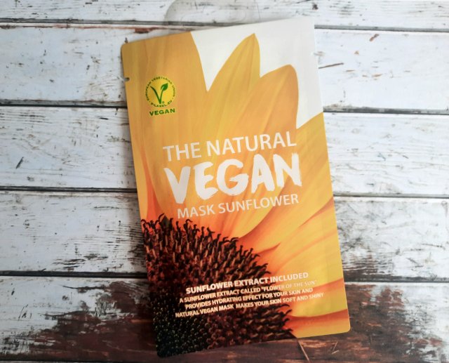 Blue Dot Maska do twarzy w płacie, The Natural Vegan Mask, Sunflower