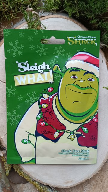 Corsair Toiletries Shrek, Maseczka do twarzy w płacie, Sleigh What, Shrek, Z aloesem i zieloną herbatą
