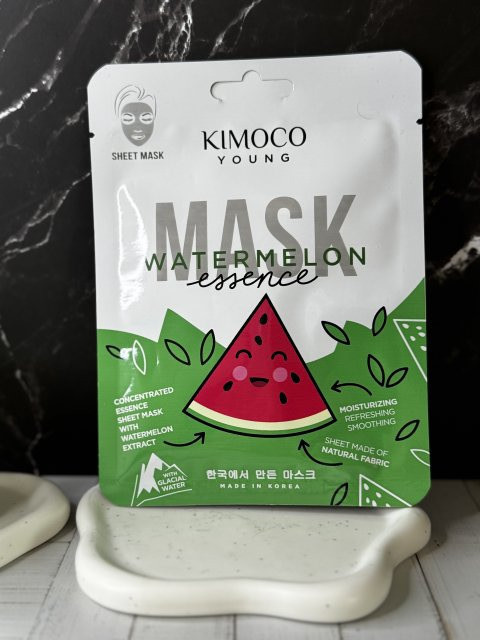Kimoco Beauty Maska do twarzy w płacie, Watermelon Essence, nawilżająca