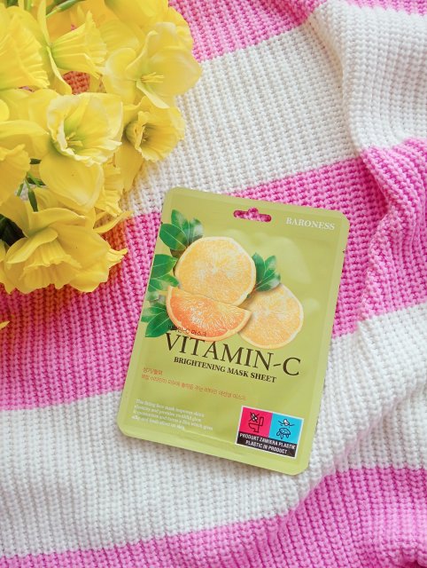 Baroness Maska do twarzy w płacie, Vitamin-C, Rozjaśniająca