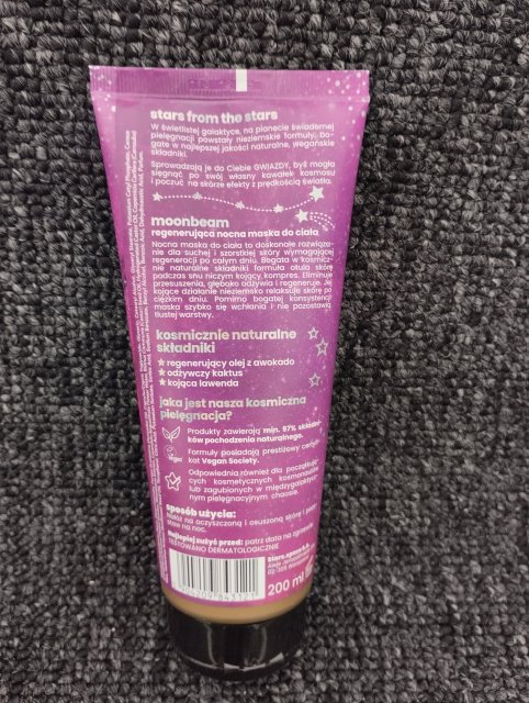 Stars from the Stars, regenerująca nocną maska do ciała, moonbeam