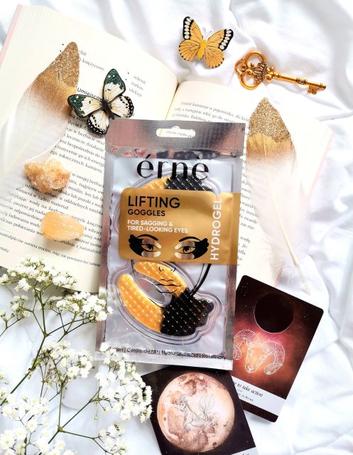 Érné Płatki pod oczy, Hydrożelowe, Ceramide NP, Collagen, Hyaluronic Acid, Rosemery, Chamomile, Green Tea, Goggles