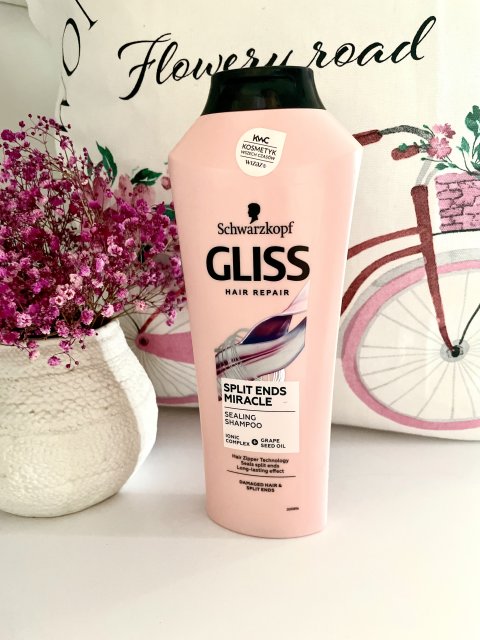 Schwarzkopf Gliss, Split Ends Miracle, Szampon do włosów, Z kompleksem jonowym i olejem z pestek winogron