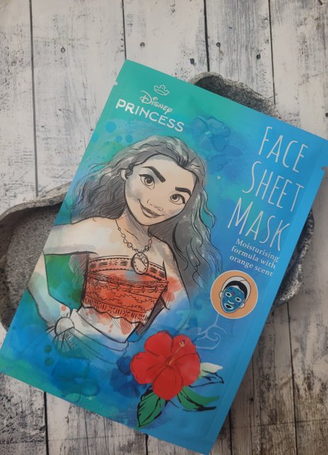 Topbrands Europe B.V. Disney Princess, Maska do twarzy w płacie, Formuła nawilżająca, Zapach pomarańczy, Vaiana