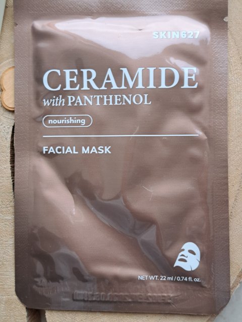 Skin627 Maska do twarzy w płacie, Ceramide with Panthenol, Nourishing