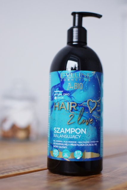 Eveline I'm Bio, Hair 2 Love, Szampon do włosów, Balansujący, Włosy normalne i przetłuszczające się