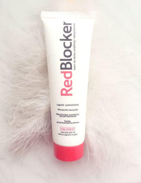 RedBlocker Krem do twarzy, Skóra naczynkowa, Zielony pigment kryjący, Na dzień
