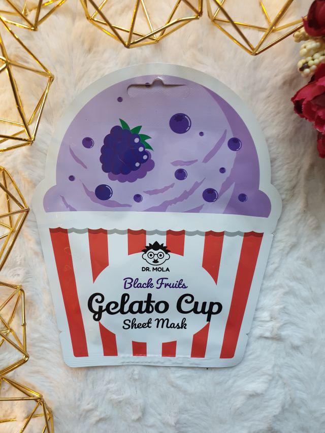 Dr. Mola Maska do twarzy w płacie, Gelato Cup Sheet Mask, Black fruits