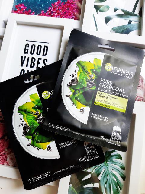 Garnier Skin Naturals, Pure Charcoal, Maska do twarzy w płacie, Oczyszczająca i nawilżająca