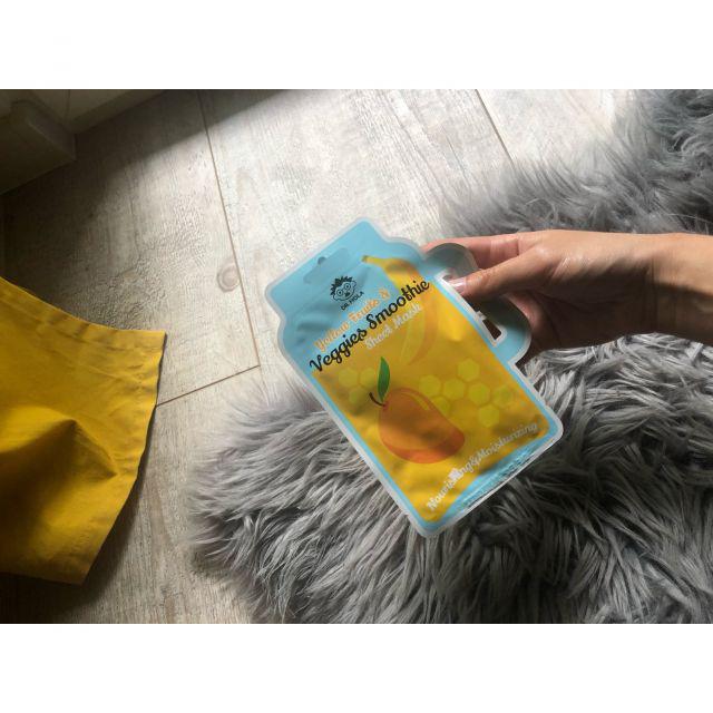 Dr. Mola, Yellow Fruits & Veggies Smoothie Sheet Mask (Maseczka w płachcie odżywczo - nawilżająca)